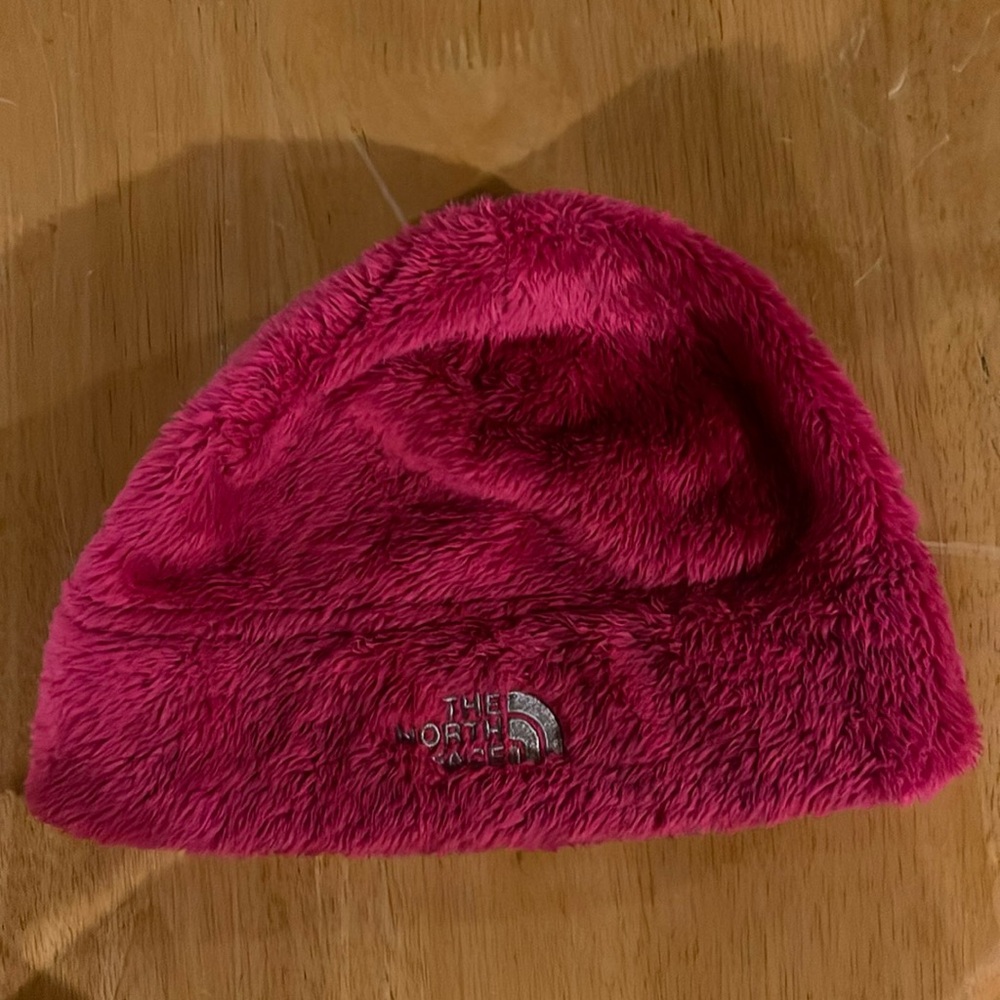 Girls pink fuzzy winter hat
